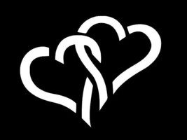 Infinity Hearts Vinyl Decal Car Wall Window Sticker Choose Size Color - $2.76+