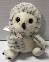 Shining Stars RUSS Berrie Snowy Owl Black Spots White 8” Plush Stuff Ani... - £6.33 GBP