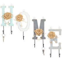 Hanging Key Holder For Wall With 7 Peg Hooks, Home Decor Letters - £34.67 GBP