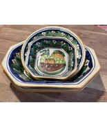 Vintage Handpainted Mexican Pottery Serving 4 Piece Set  - €32,47 EUR