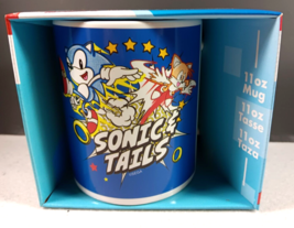 Sonic The Hedgehog Ceramic Mug Sonic &amp; Tails 11oz Sega Video Game Coffee - £13.34 GBP