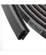 40 Ft Rubber Weather Stripping Door Seal Strip Self-Adhesive Backing D-S... - $24.02