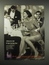 1990 L&#39;eggs Silken Mist Pantyhose Ad - A beautiful way to start the New Year - $18.49