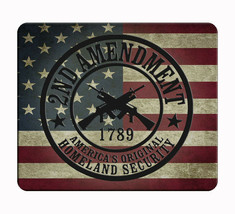 2nd Amendment with flag back ground computer, laptop,iPad,  mouse pad - £9.40 GBP