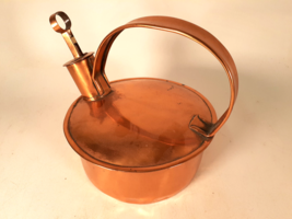 Outstanding Handmade Copper Tea Kettle, Unusual Form and Details - $54.82