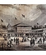 1876 Centennial Exposition Worlds Fair Public Comfort Victorian Engravin... - $98.22 CAD