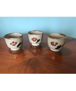 Vintage Japanese Speckled Stoneware Cups Bittersweet tea saki eeuc! - $23.76