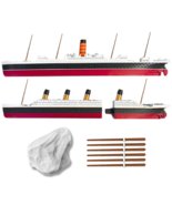 2Pack Split in Half Titanic &amp; RMS Carpathia Model Ship 1 Ft Titanic Toys - €43,06 EUR