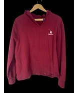 OU Sweatshirt Knit Hoodie Shirt Top Size Large Womens Red Knit V Neck Ok... - $37.15