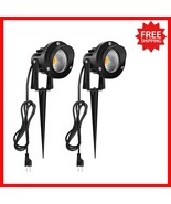 Elegant 2-Pack LED Landscape Spotlights - 10W 3000K Warm White Outdoor L... - $46.22 CAD