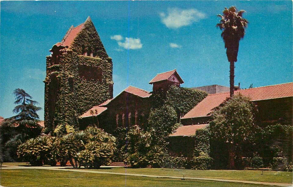 Chrome Postcard CA J435 Vines La Torre Inner Quadrangle San Jose State C... - $3.47