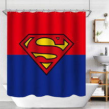 Superman Waterproof Shower Curtain  Polyester Bath Room Decor Curtain Super Hero - £13.42 GBP+