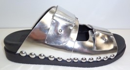 Gentle Souls Size 6 M SKIP ROCK MB Silver Leather Sandals New Womens Shoes - £108.48 GBP