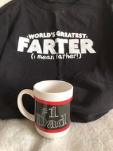 Fathers Day Gift Package  3x TShirt And Coffee Mug #1 Dad And Best Farte... - £10.07 GBP