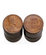 1912 1C Wheat Cent Roll 50 Pieces Good+ Condition, No Major Problems - £39.11 GBP