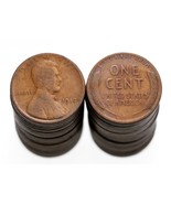 1912 1C Wheat Cent Roll 50 Pieces Good+ Condition, No Major Problems - $67.70 CAD