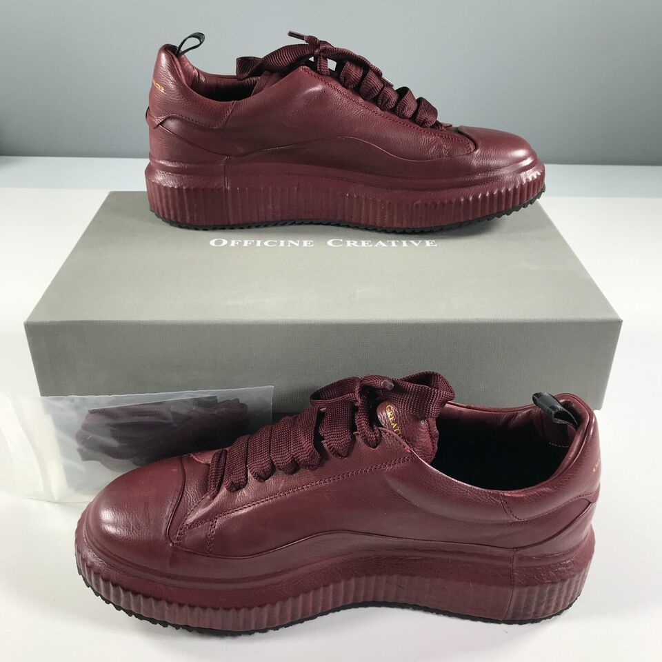 Officine Creative Sneakers Womens 35 5 Red Burgundy Lace Up Leather Arra... - $247.49