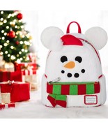 Loungefly Mickey Mouse Snowman Holiday Disney Parks 2024 Mini Backpack N... - €78,15 EUR