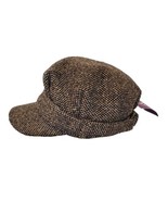 Newsboy Cap Hat Tweed Brown Wool Blend One Size By UBI Hats Accessories  - $12.86