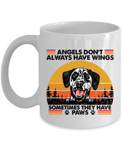 Dalmatian Dogs Lover Coffee Mug Ceramic Angel Sometimes Have Paw Dog Mugs Gift - £13.19 GBP+
