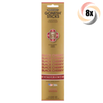 8x Packs Gonesh Extra Rich Incense Sticks Black Cherry Scent | 20 Sticks... - $18.32