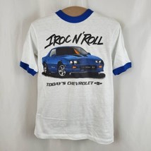 Vintage Chevy Camaro IROC T-Shirt Small Ringer 50/50 Two Sided Deadstock 80s GM - £43.25 GBP