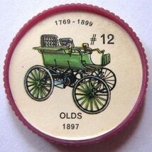 1897 OLDS ANTIQUE AUTOMOBILE Token Old Jell-O color printed paper insert... - $4.99