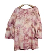 Soft Surroundings Medium Harbor Trace Sublimation Top Tunic Tie Dye Bell... - £22.39 GBP