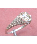 ANTIQUE ART DECO 1.5 ct EURO DIAMOND PLATINUM ENGAGEMENT RING 1930 size ... - €7.566,89 EUR