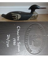 Vintage Hand Carved Painted Wood Duck Decoy CHARLES SPIRON 26/250 1980 A... - £700.38 GBP