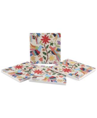 Thirstystone Otomi Embroidery 4-Pc. Coaster Multi - $9.00