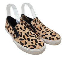 Reaction Kenneth Cole Shoes Women 7.5 Leopard Cheetah Print Slip On Flat Sneaker - £22.31 GBP