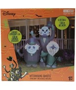 Disney 6&#39; Halloween Gemmy Airblown Haunted Mansion Hitchhiking Ghosts in... - £114.22 GBP