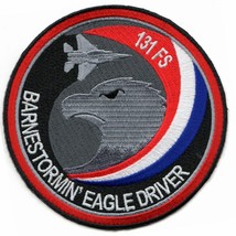 4&quot; USAF AIR FORCE 131FS BARNESTORMIN EAGLE DRIVER SWIRL EMBROIDERED JACK... - £27.93 GBP