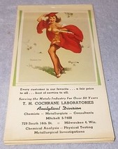 Vintage Gil Elvgren Girl Pin Up Art Advertising Calendar Memo Pad 1960-61 - £9.51 GBP