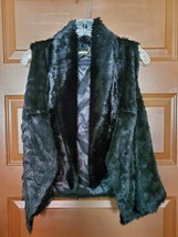 Steve Madden Womens Black Faux Fur Open Front Vest Size Medium - £19.78 GBP