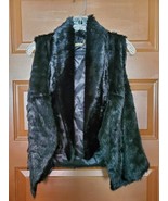 Steve Madden Womens Black Faux Fur Open Front Vest Size Medium - £19.46 GBP