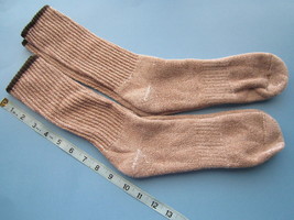 Slane Hosiery Mills 3857 A Pack of 2 Tipped Crew’ Socks Khaki Size 13-15 - £12.69 GBP