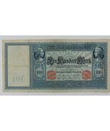 1909 Germany 100 Mark Note // German Empire Reichsbanknote w Germania on... - $92.57