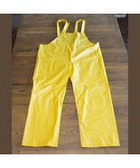 Men&#39;s Rain Gear Slicker Overalls Safety Yellow Riding Fishing Gear Large - £9.47 GBP