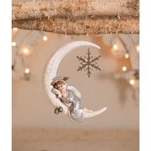 Bethany Lowe Annalee Angel on Moon Large Christmas Ornament NWT TD1145 - £35.68 GBP