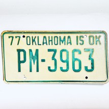 1977 United States Oklahoma Pushmataha County Passenger License Plate PM-3963 - £14.75 GBP