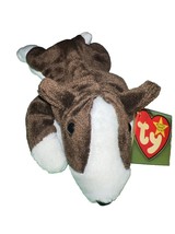 Ty Beanie Baby Bruno Chocolate Brown Bull Terrier Dog 9&quot; 1997 Boys Girls 3 - $6.81