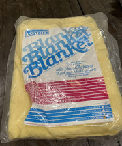 Vintage Montgomery Ward Blanket Mimosa Yellow 80X90 Full/Double Light Weight NOS - $39.59