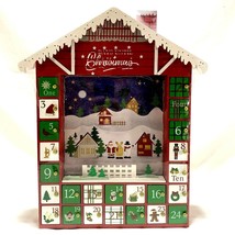 Wooden Reusable Advent Calendar With Drawers Countdown to Christmas - £43.52 GBP