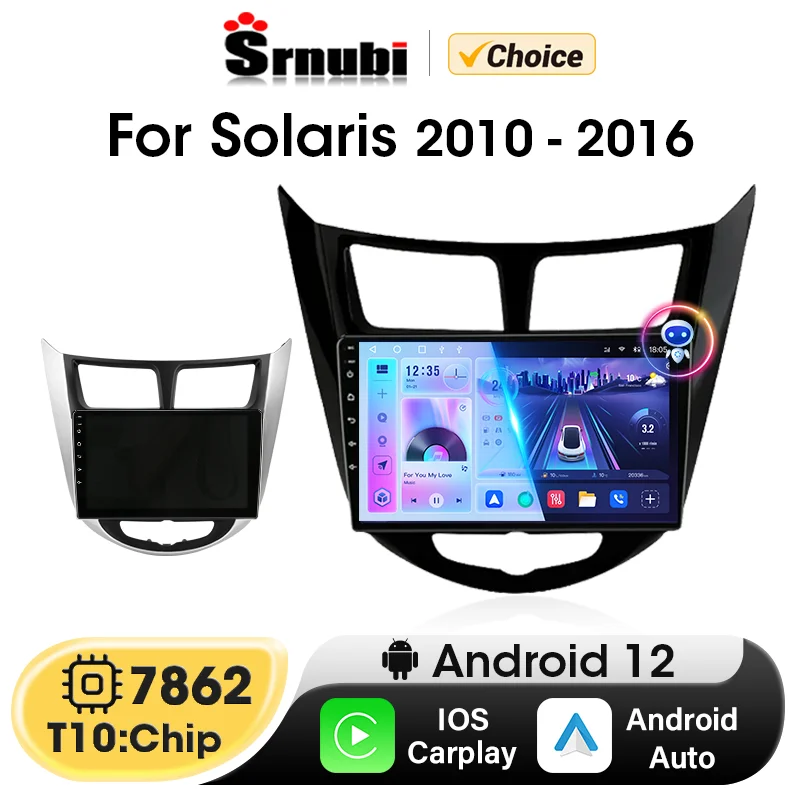 Srnubi Android 12 Carplay Stereo for Hyundai Solaris Verna Accent 1 2010 - 2016 - £81.85 GBP+