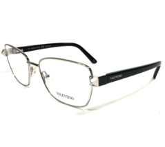 Valentino Eyeglasses Frames V2124 045 Black Silver Square Full Rim 53-16... - $60.56