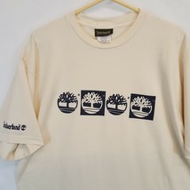 VTG Timberland Weather Gear T Shirt Mens Size L XL Spell Out Tree Logo USA Made - £24.81 GBP