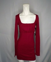 New Trixxi Women Sweater Sheath Dress Burgundy - Size Medium - MSRP $49 - $13.86
