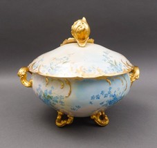 Haviland Limoges France Amazing Hand Painted Floral Gold Porcelain Soup ... - £1,185.23 GBP